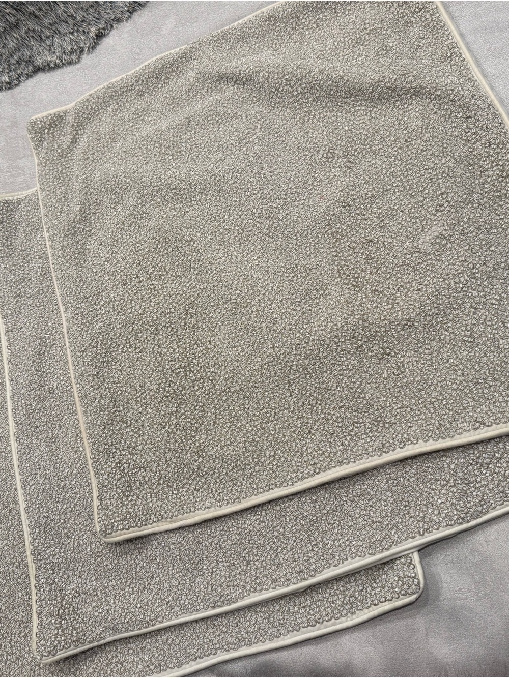Nice Light Gray Set of 4 Pillow Covers